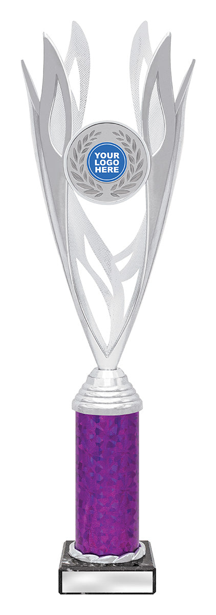 Lantern - Silver / Purple - 385mm