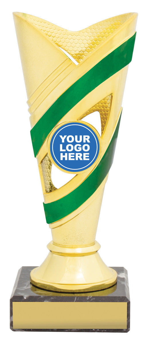 Curve Cups - Gold / Green - 170mm