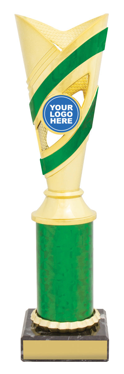 Curve Cups - Gold / Green - 250mm