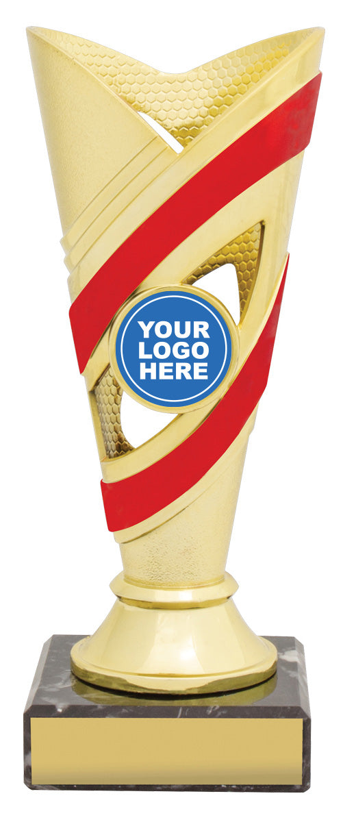 Curve Cups - Gold / Red - 170mm