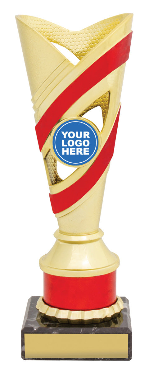 Curve Cups - Gold / Red - 200mm