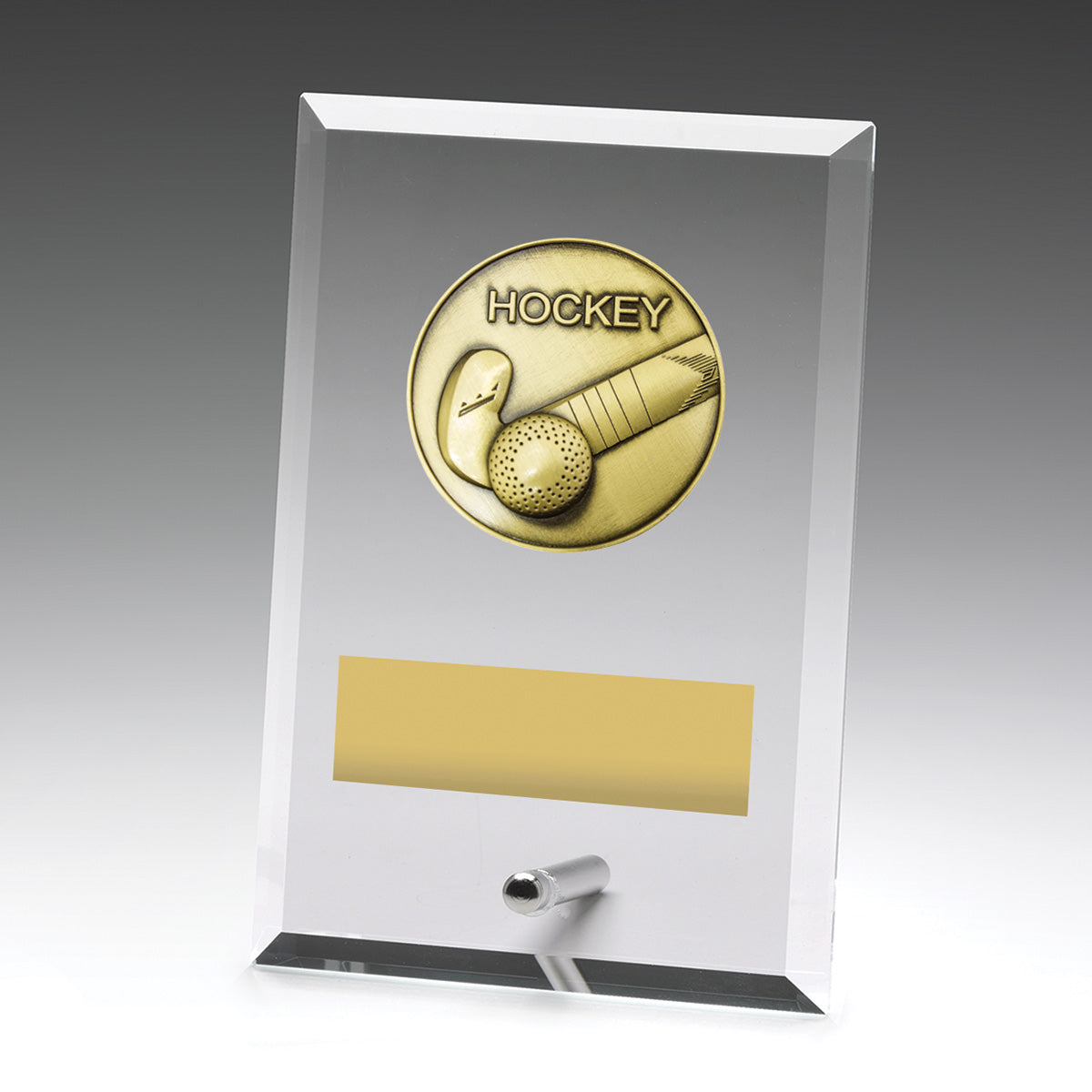 Glass Plaques - Hockey - 150mm