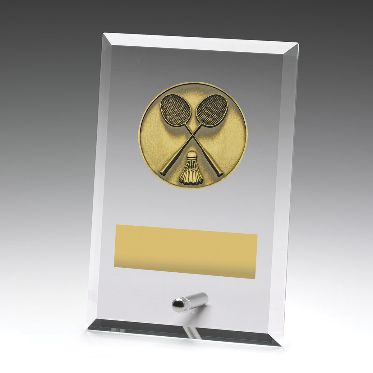 Glass Plaques - Badminton - 150mm