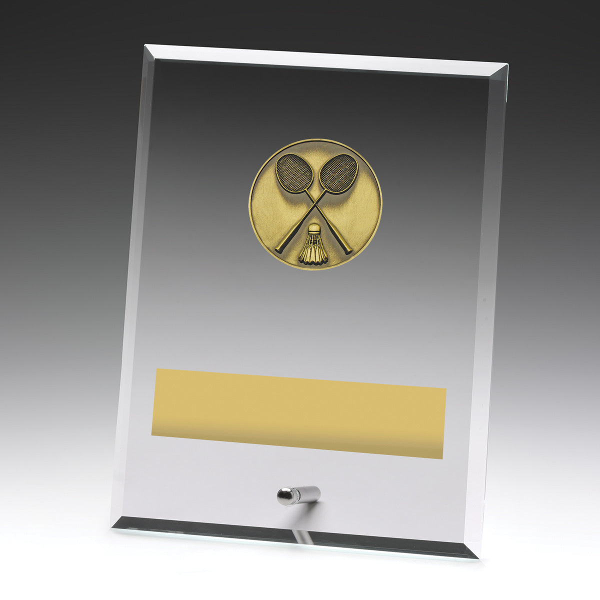 Glass Plaques - Badminton - 200mm