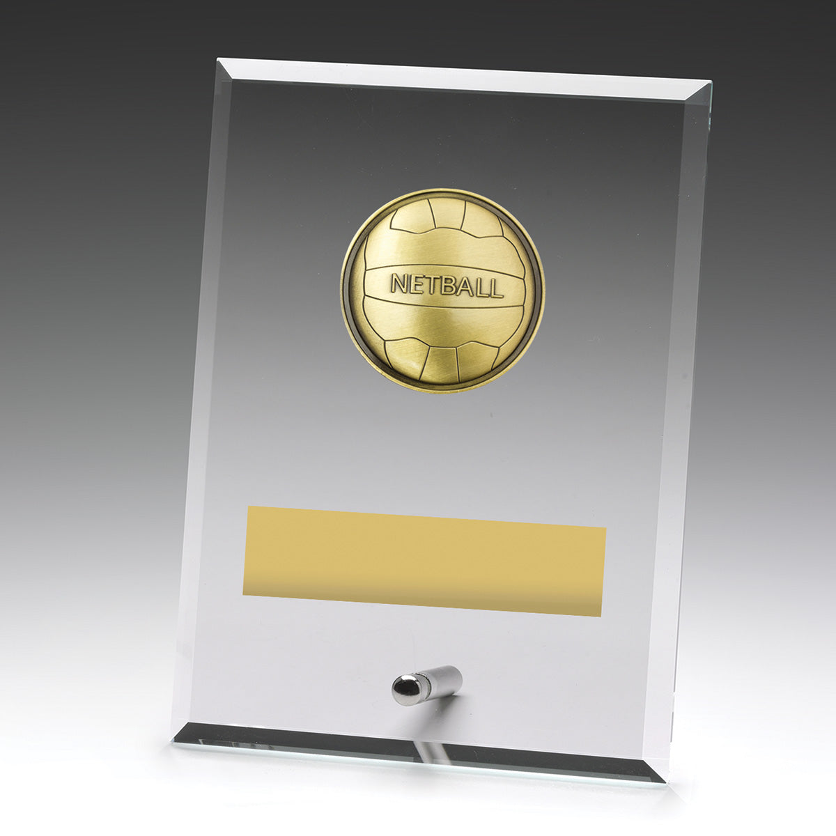 Glass Plaques - Netball - 175mm