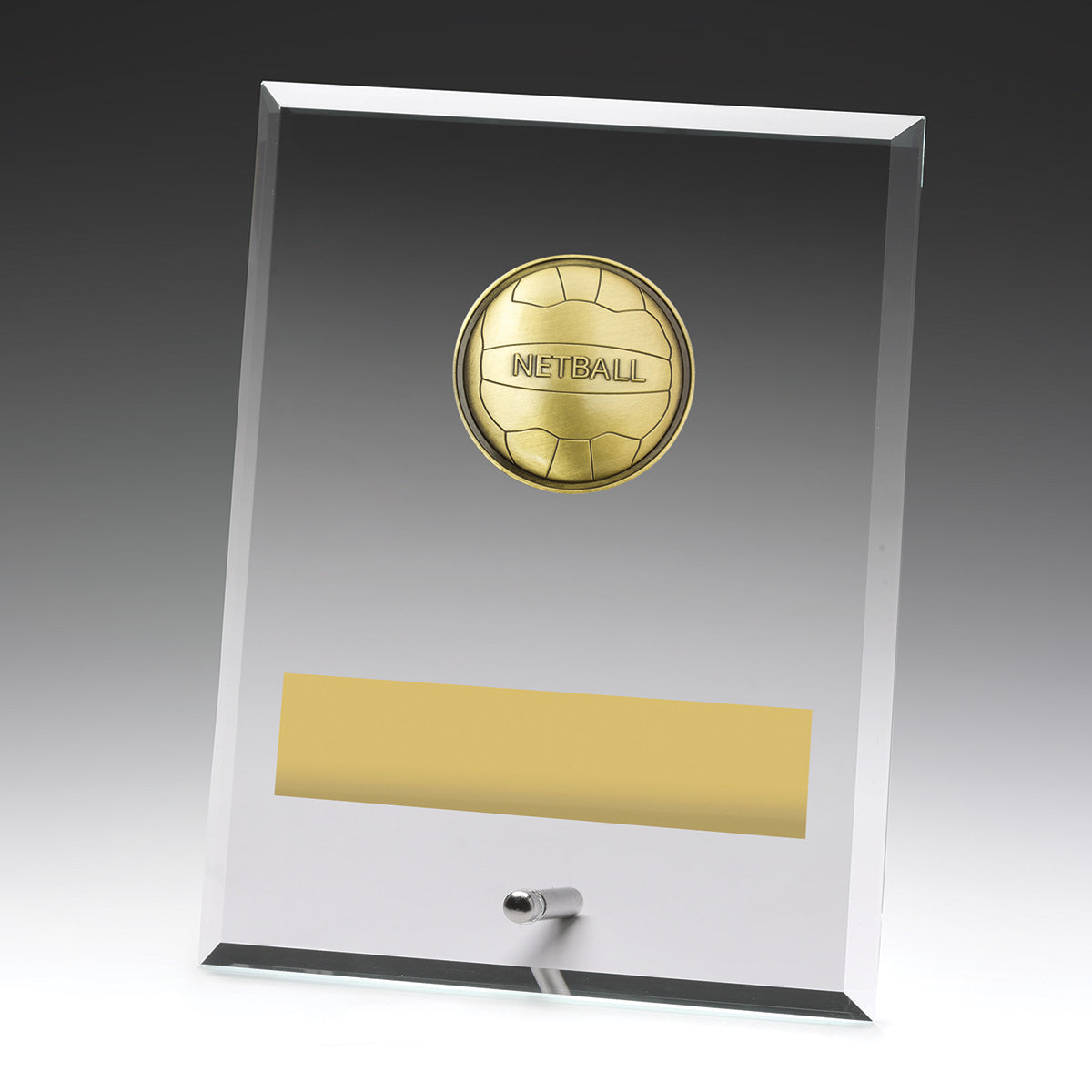 Glass Plaques - Netball - 200mm