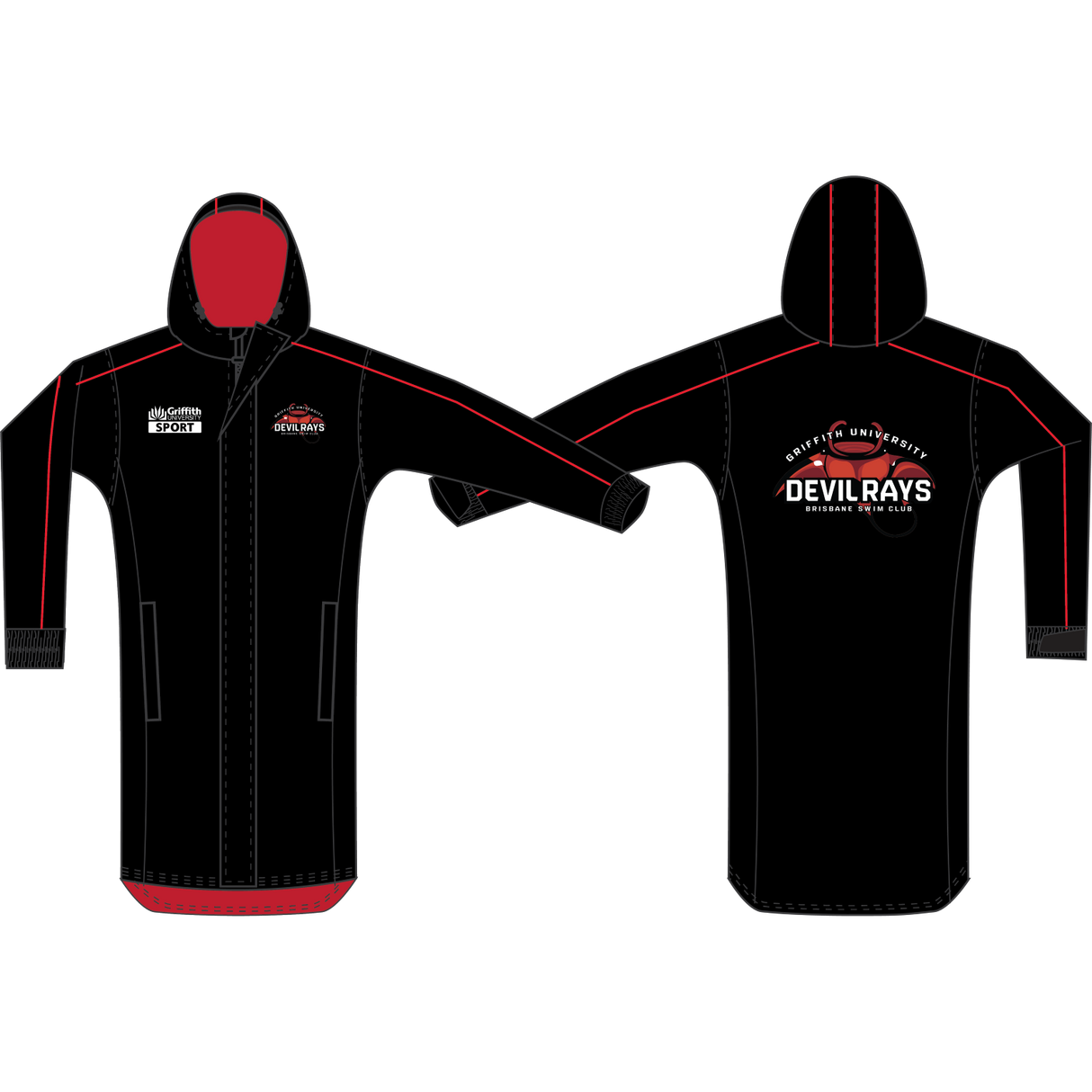 Griffith University Mt Gravatt Devil Rays - Deck Parka