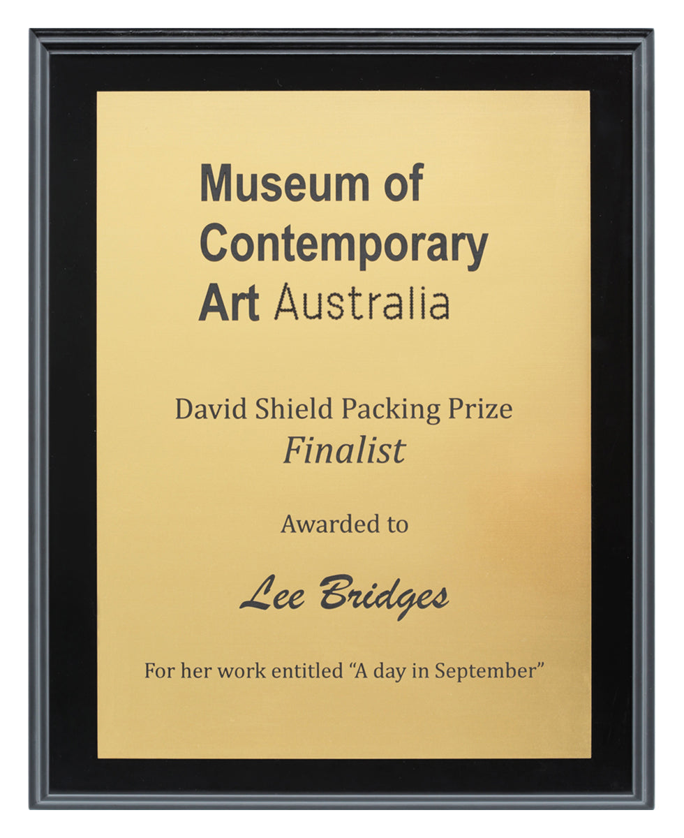 Engraved Plaques - Brushed Gold - 250mm