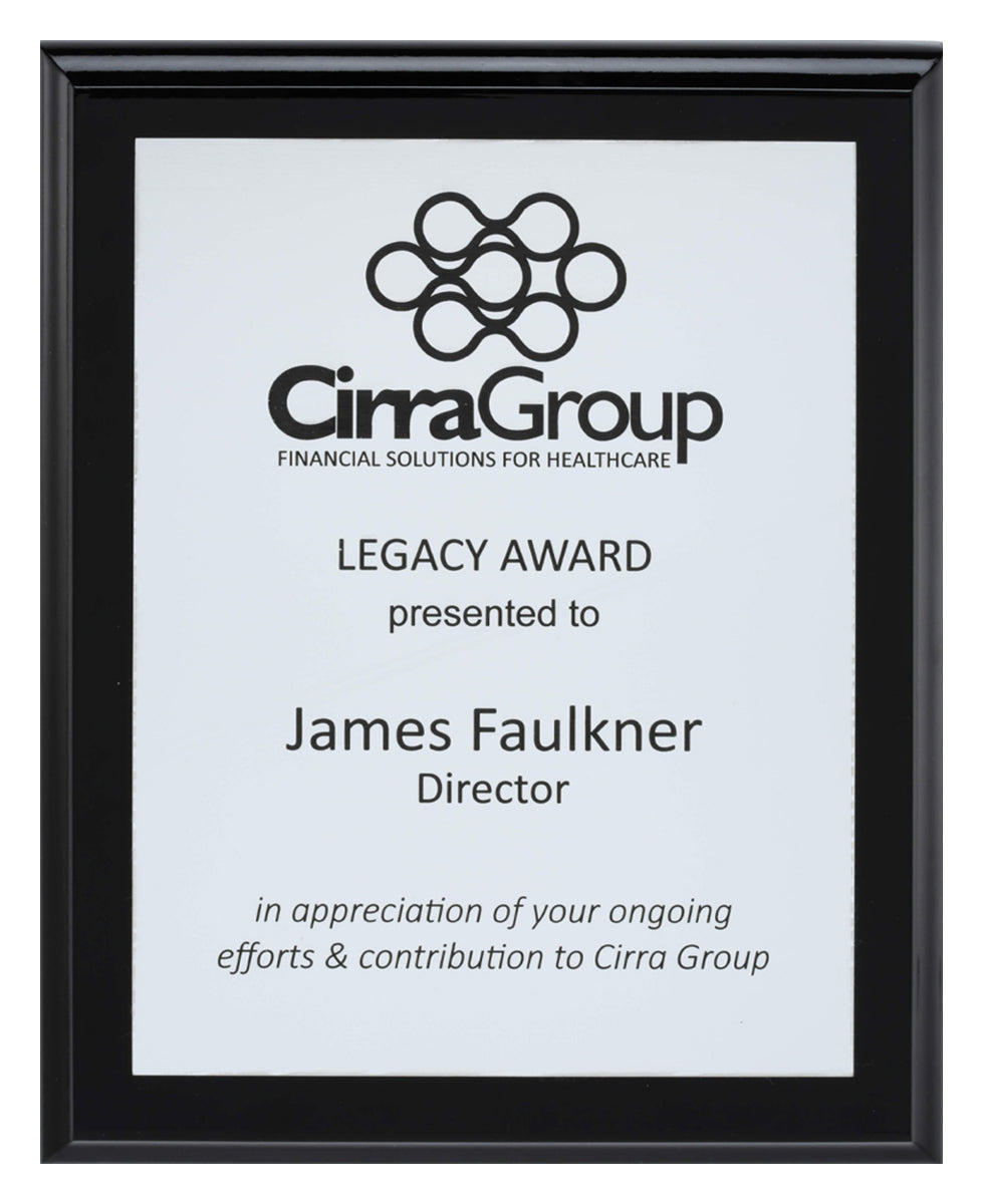 Engraved Plaques - Brushed Silver - 225mm