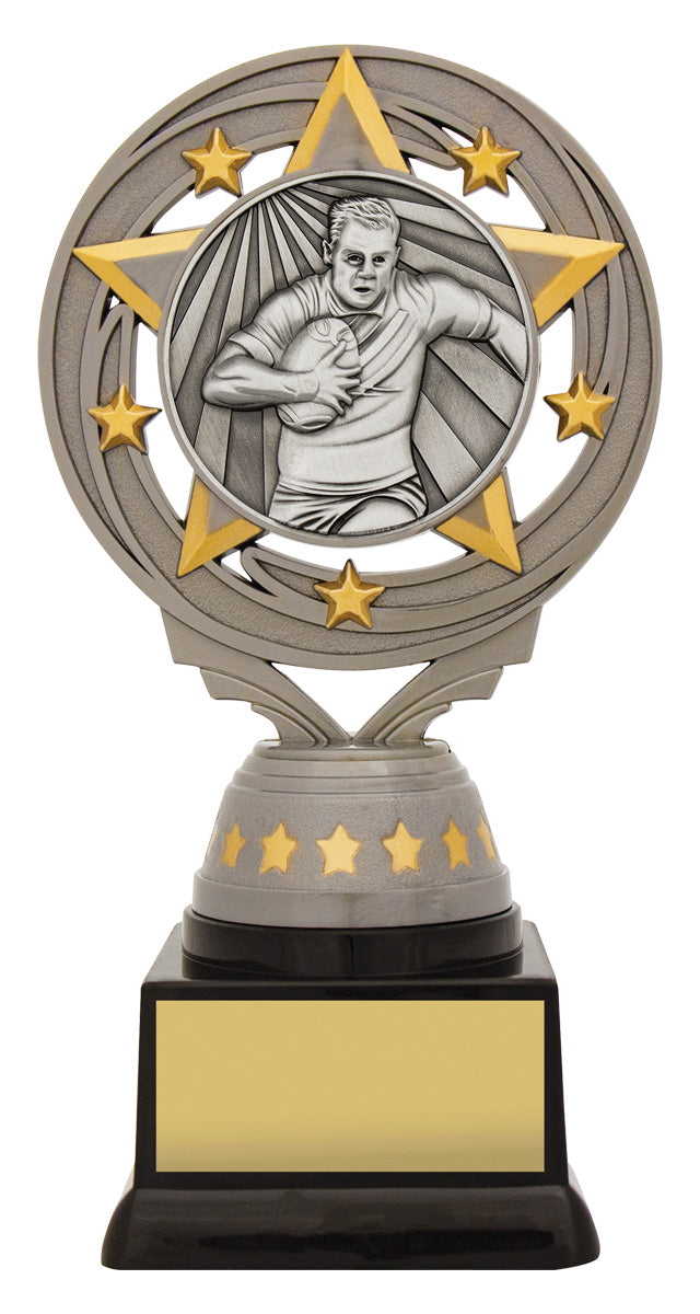 Silver Male Rugby Torch - 165mm
