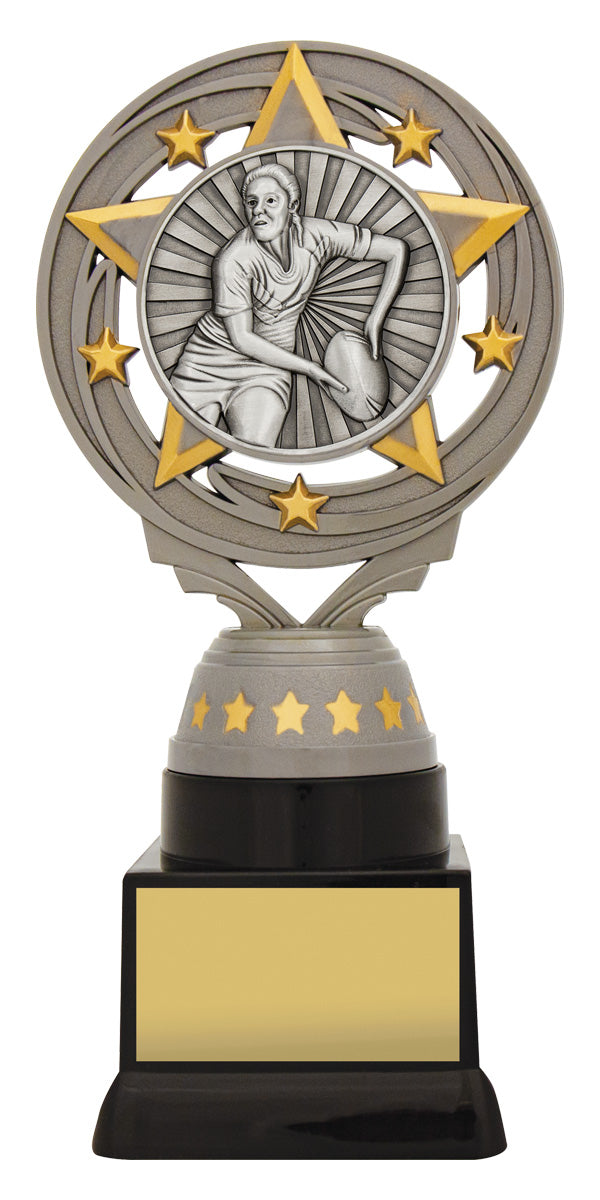 Silver Female Rugby Torch - 180mm