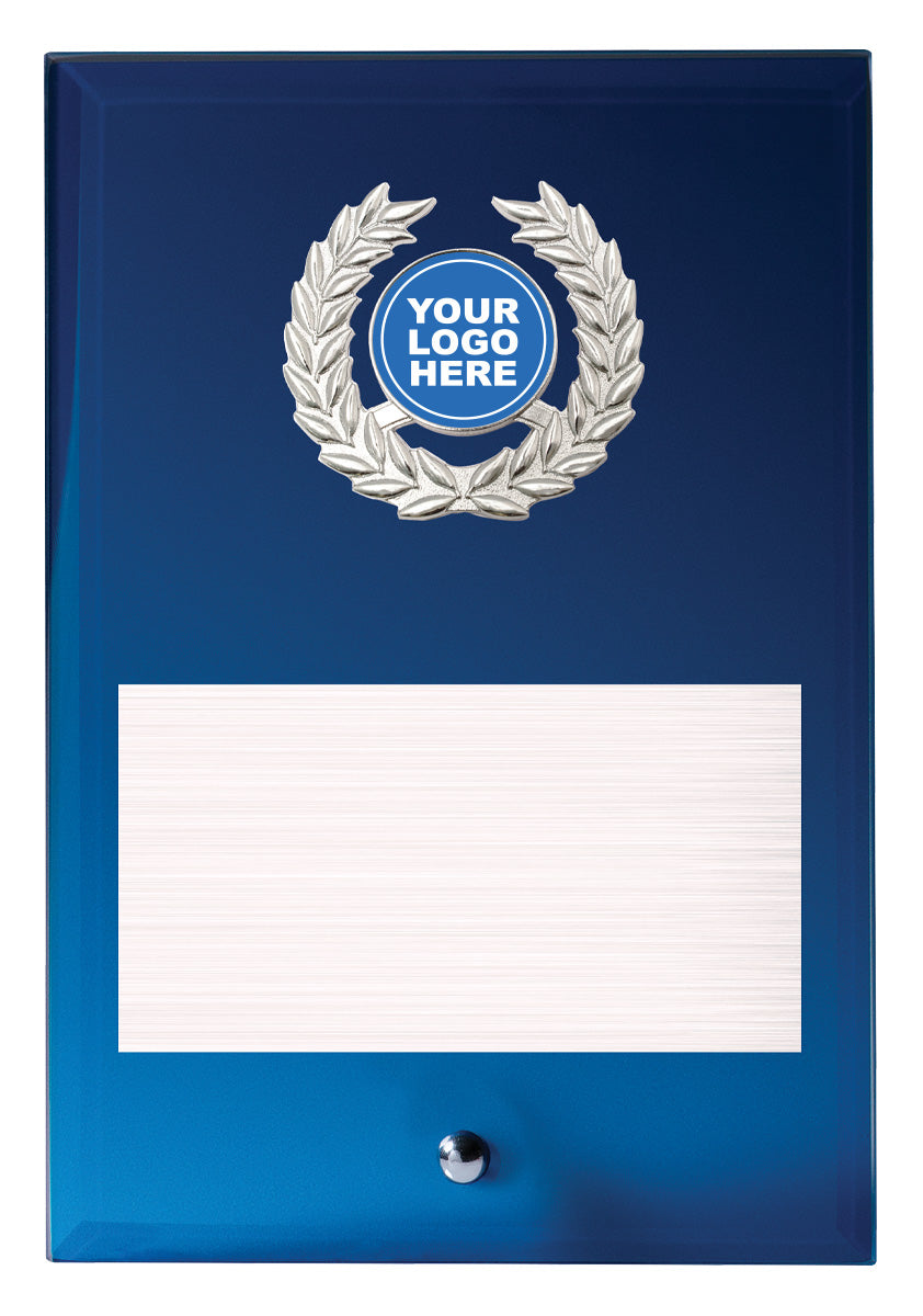 Blue Glass Plaque - 150mm