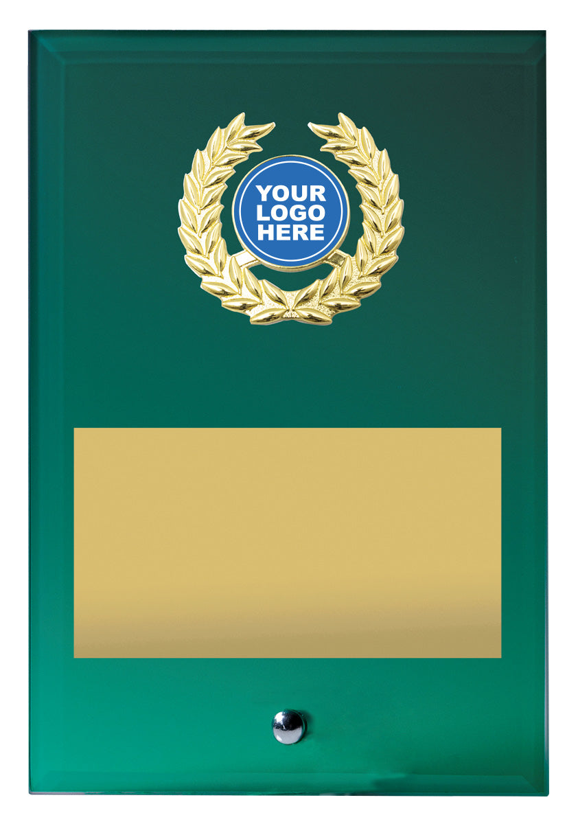 Green Glass Plaque - 175mm
