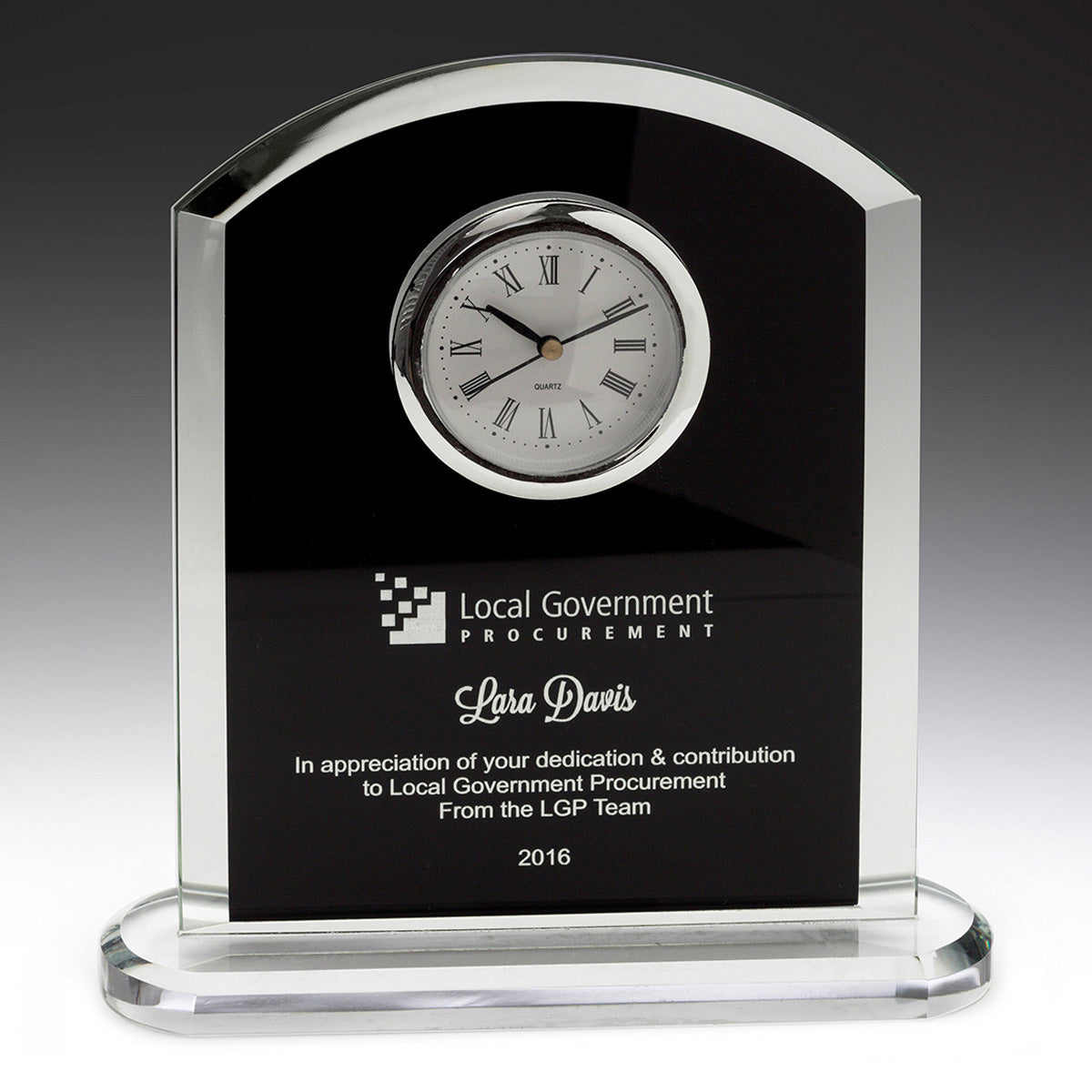 Pax Glass Clock - 185mm