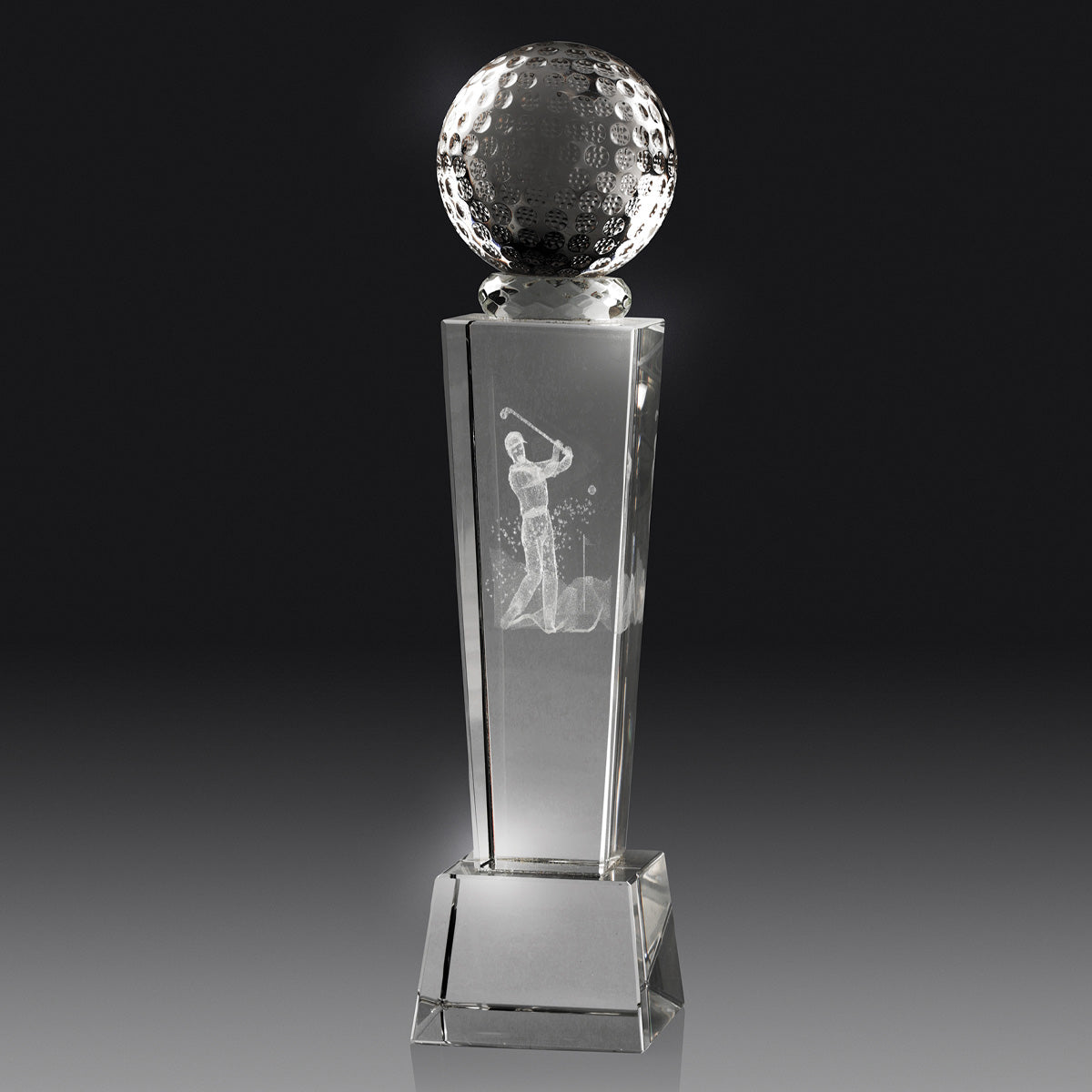 Golf Crystal Hologram Tower - 220mm
