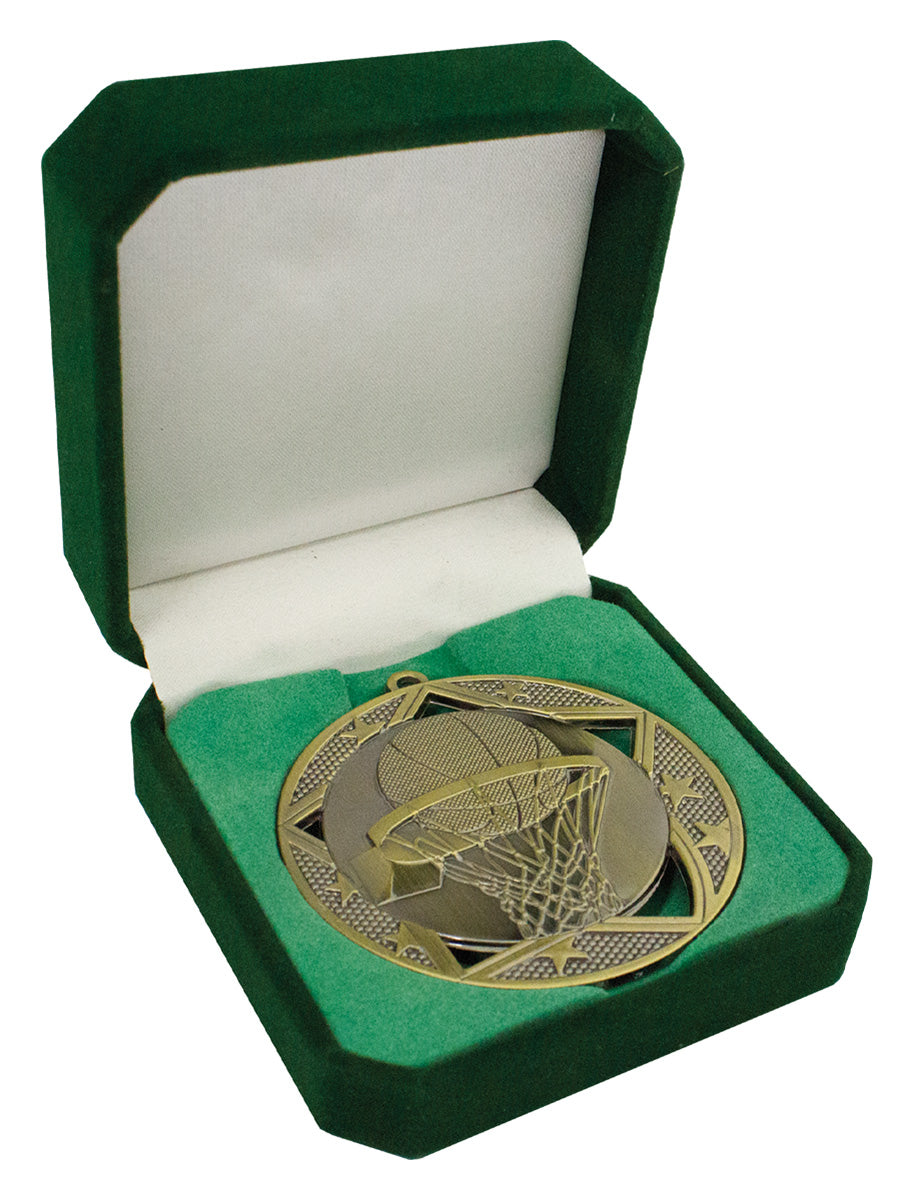 Crown Medal Box Green - 90mm