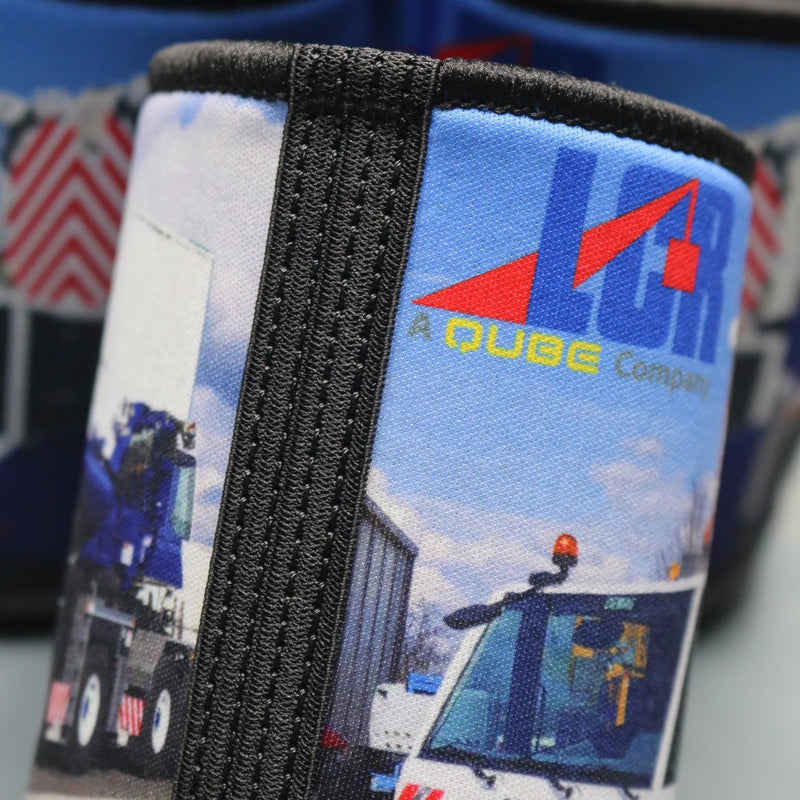 Custom Stubby Cooler with High Quality taped seam and contrast stitching