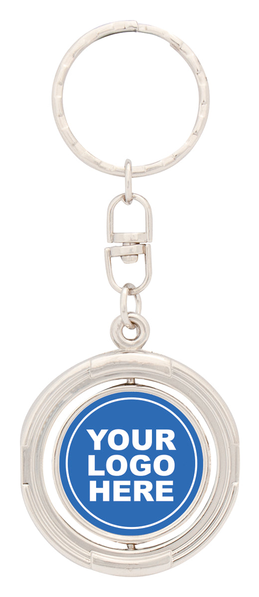 Spinning Silver Keychain - 45mm