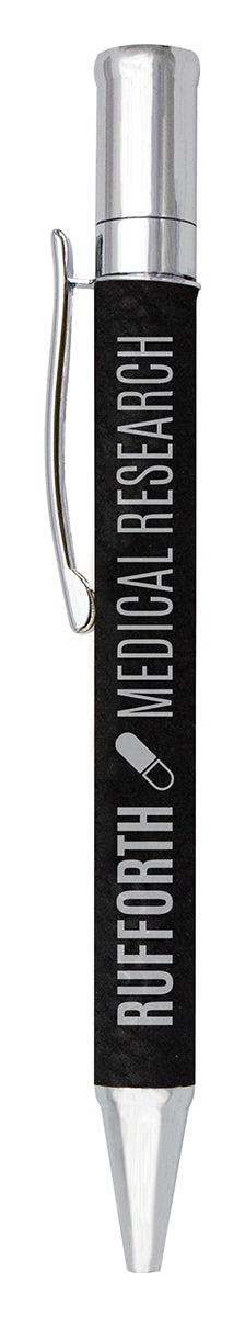 Leatherette Pen - Black - 130mm