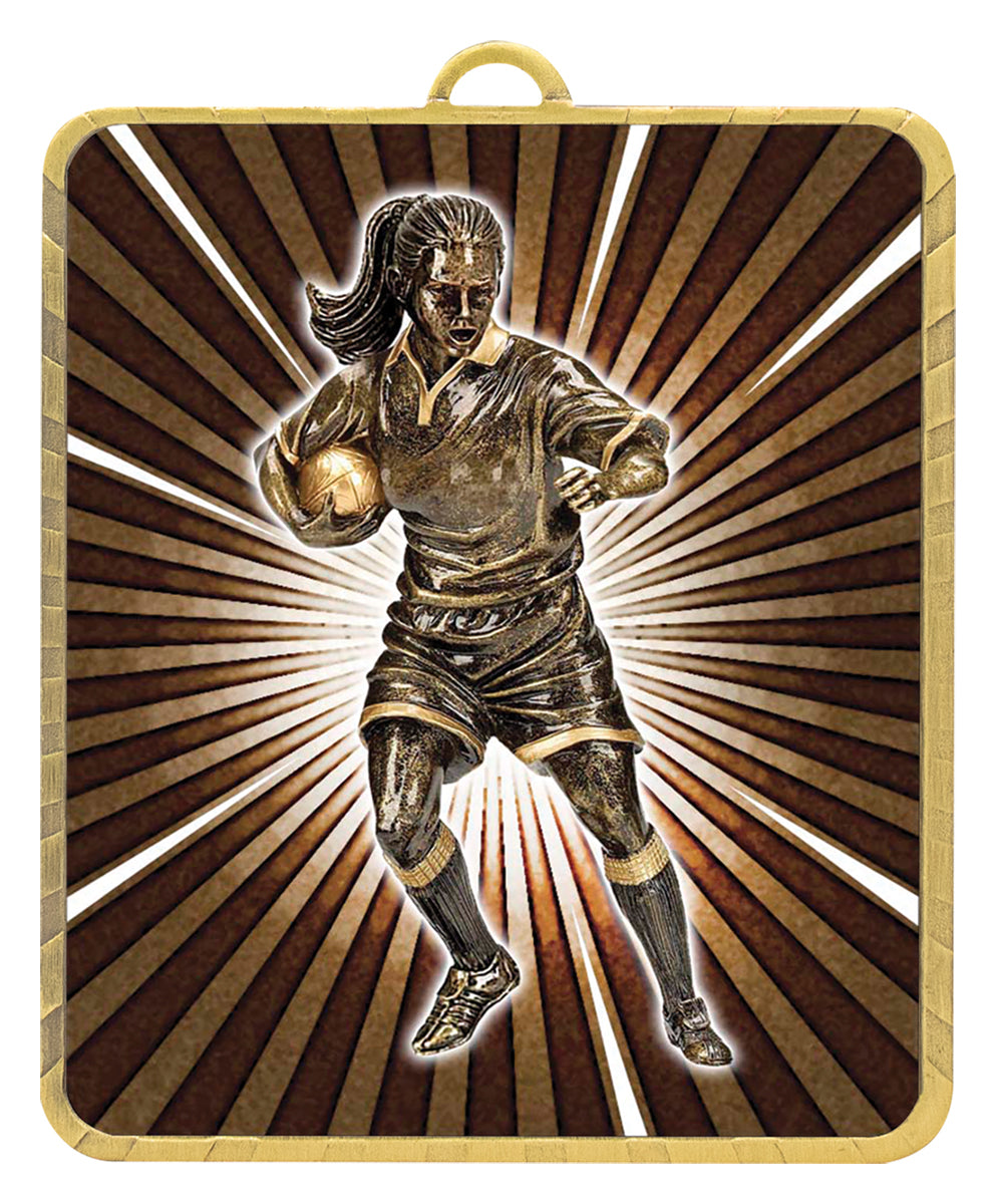Gold Lynx Medal - Rugby Female - Gold