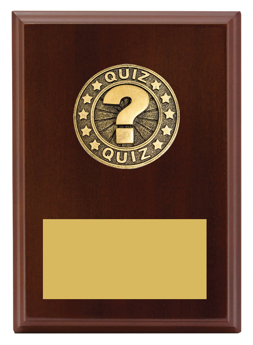 Quiz Award Plaque - 175mm