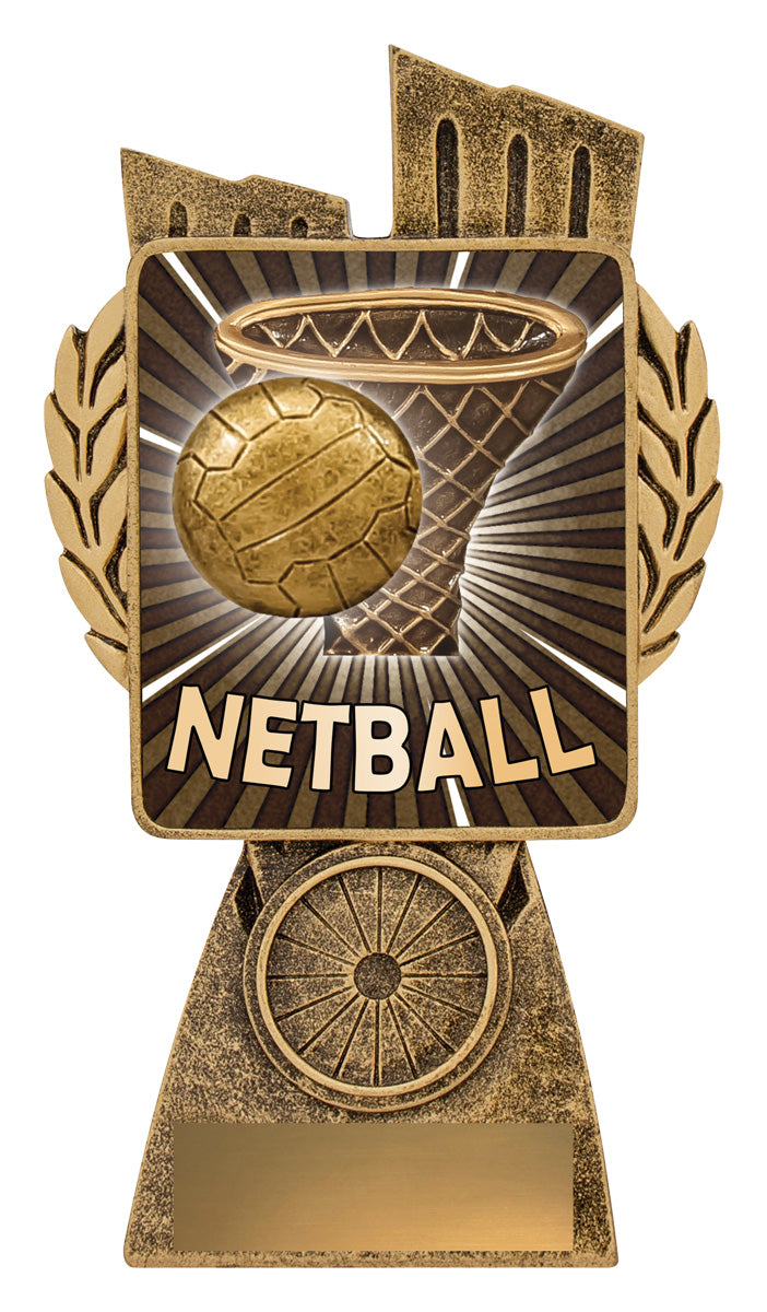 Antique Gold Lynx - Netball  - 150mm