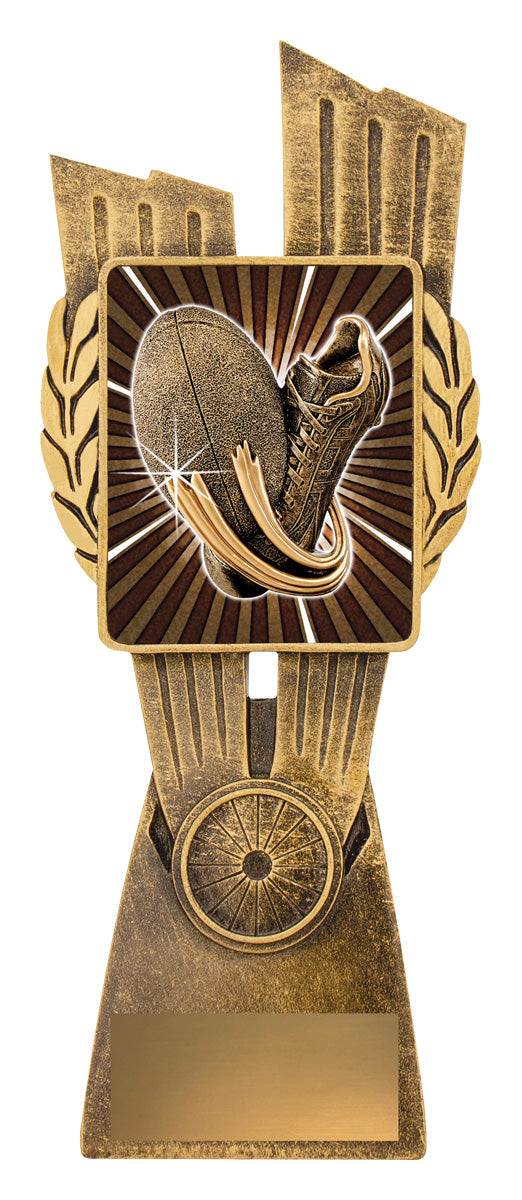 Antique Gold Lynx - Rugby Theme - 210mm