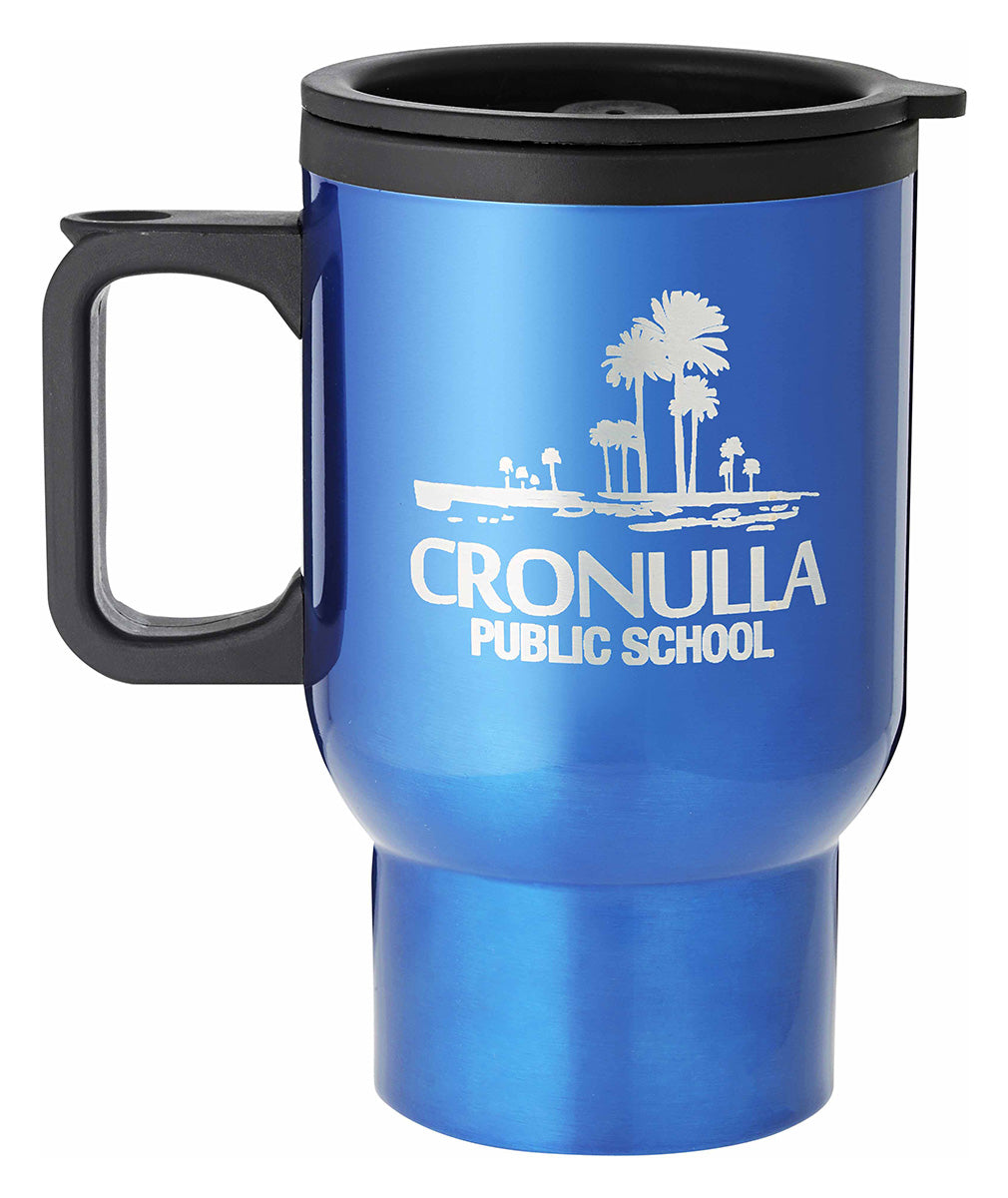 Blue Travel Mug with Handle - 470ml