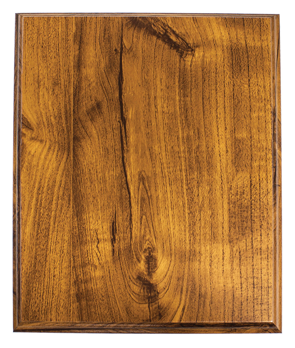 Budget Plaque - Light Walnut - 200mm
