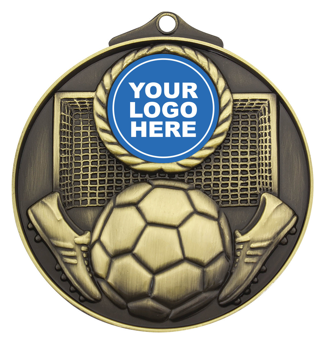 Football Medal 25mm Insert - Gold