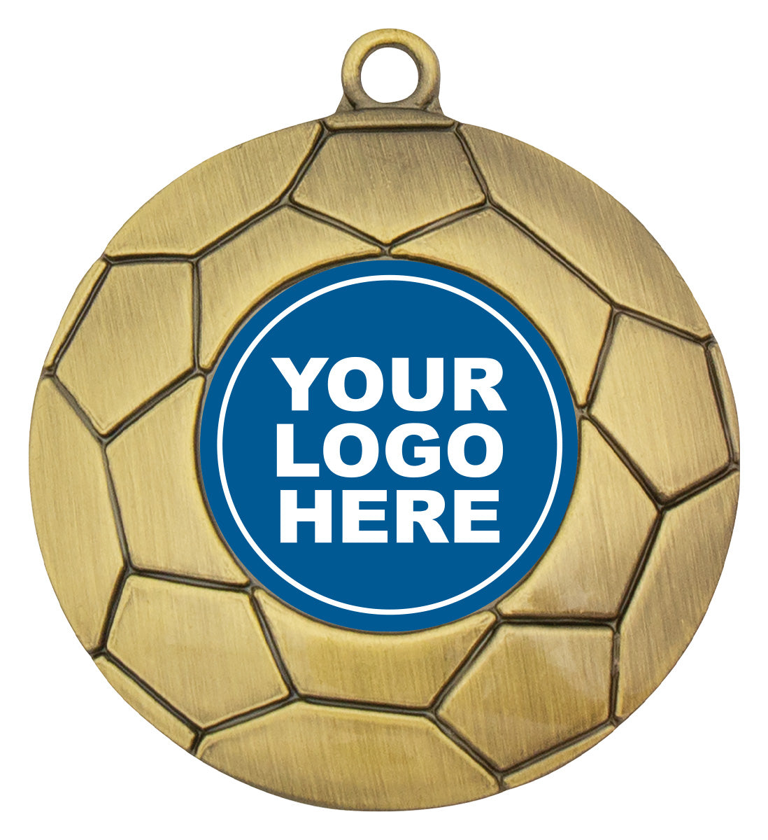 Football Ball Logo Medal - Gold