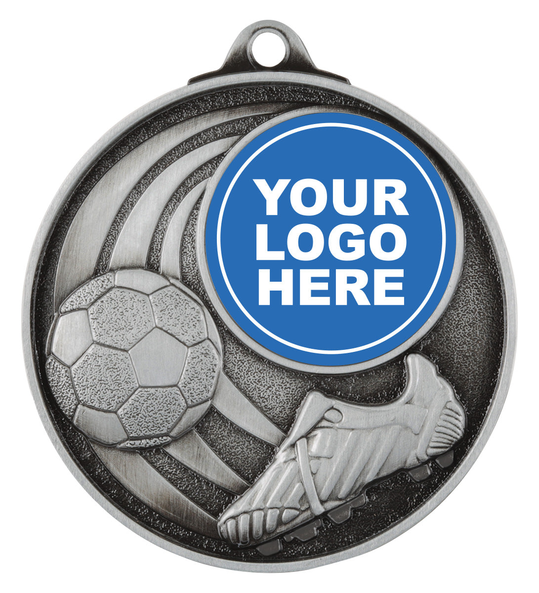 Football Medal - Insert  - Silver