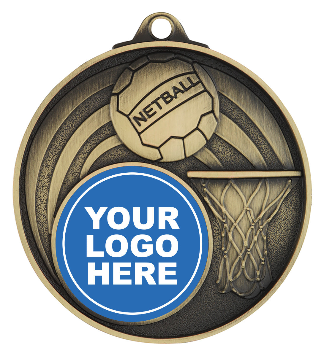 Netball Medal - Insert Option - Gold