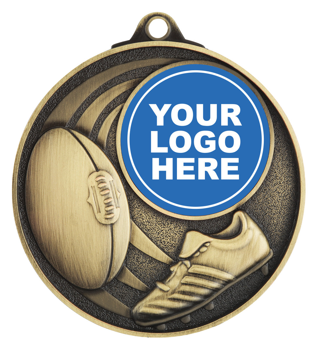 Aussie Rules Medal - Insert Option - Gold
