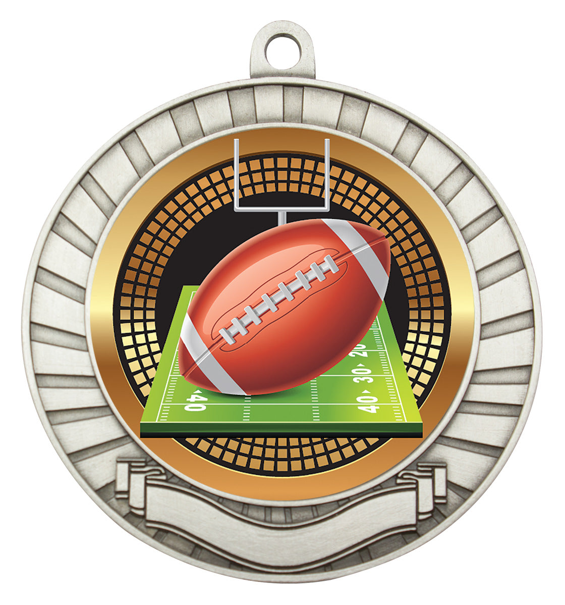 Eco Scroll - American Football - Silver