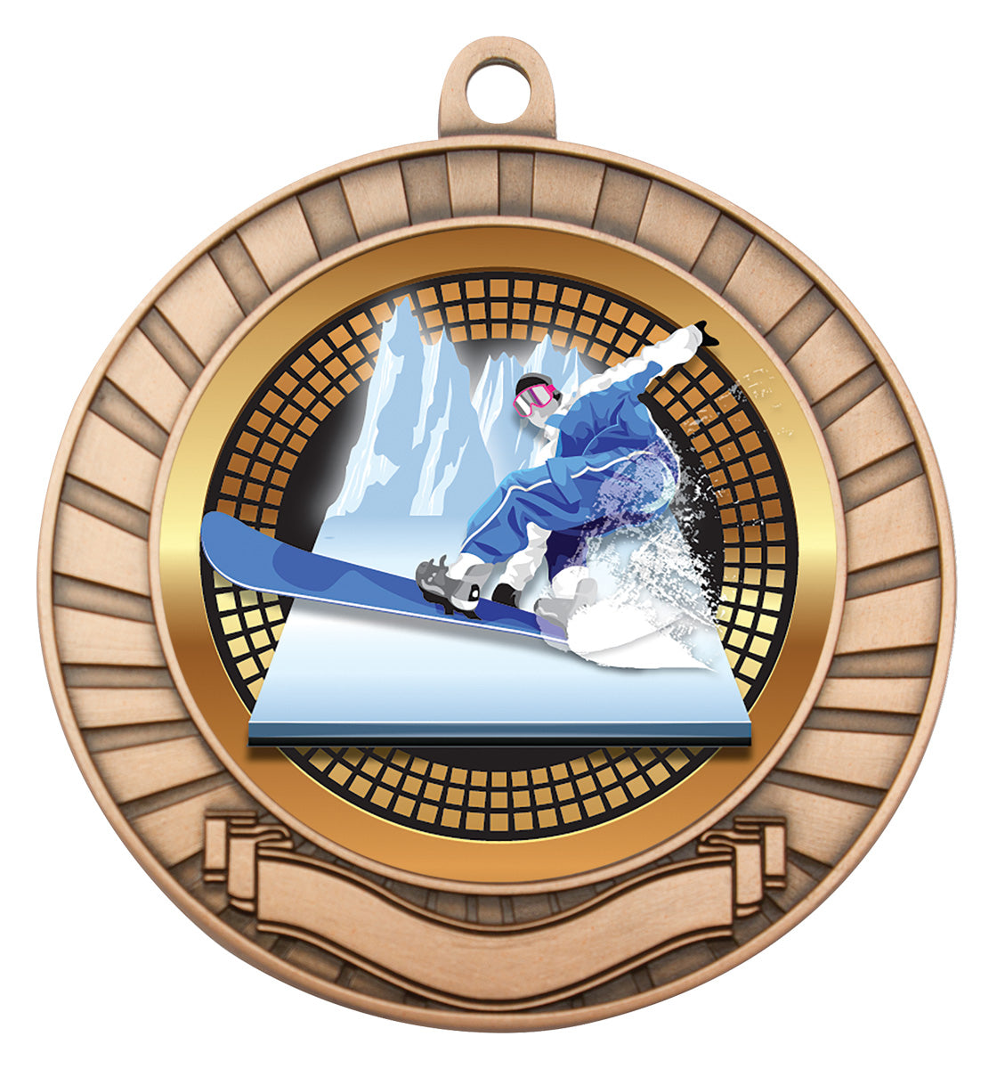 Eco Scroll - Snowboarding - Bronze