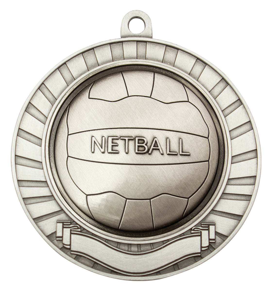 Eco Scroll - Netball - Silver