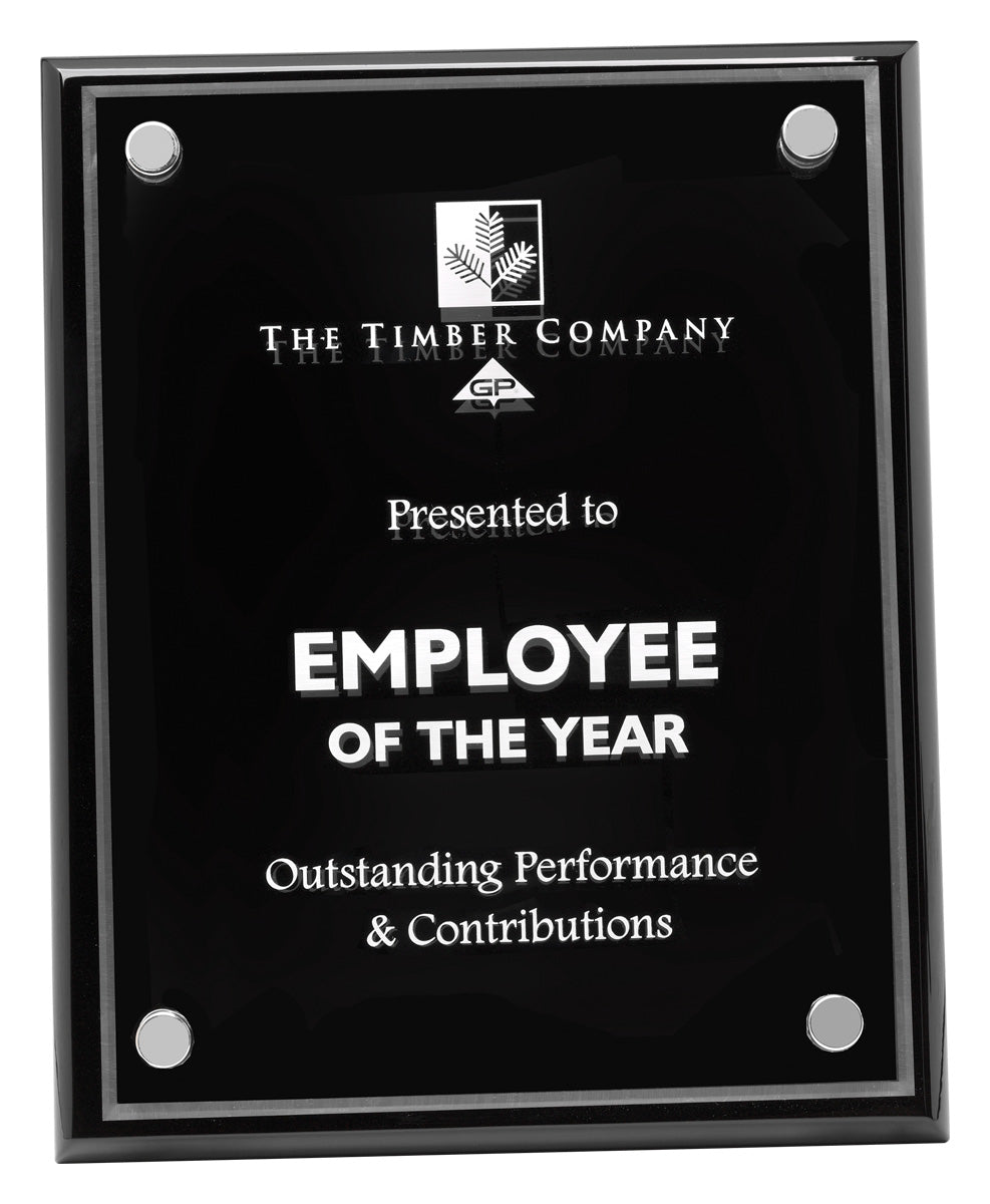 Black Premium Floating Plaque - 200mm