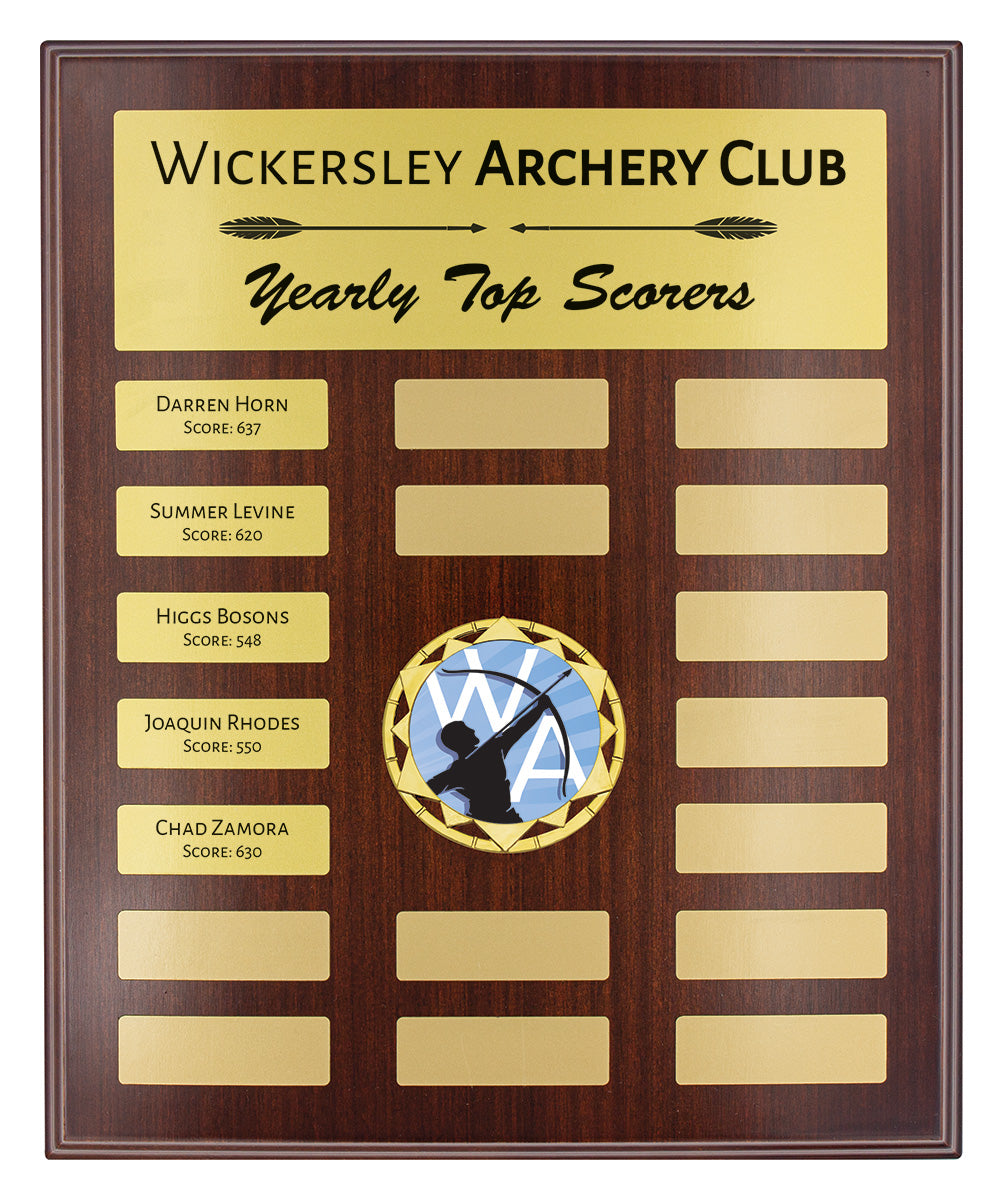 Showcase Gold Plaque - 325mm
