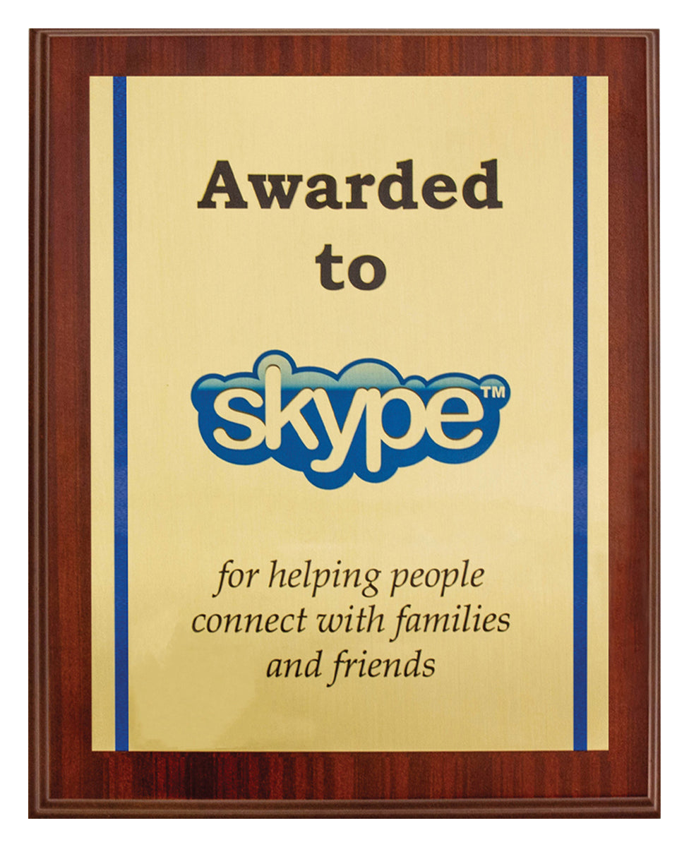 Colour Plaque - Gold - 200mm