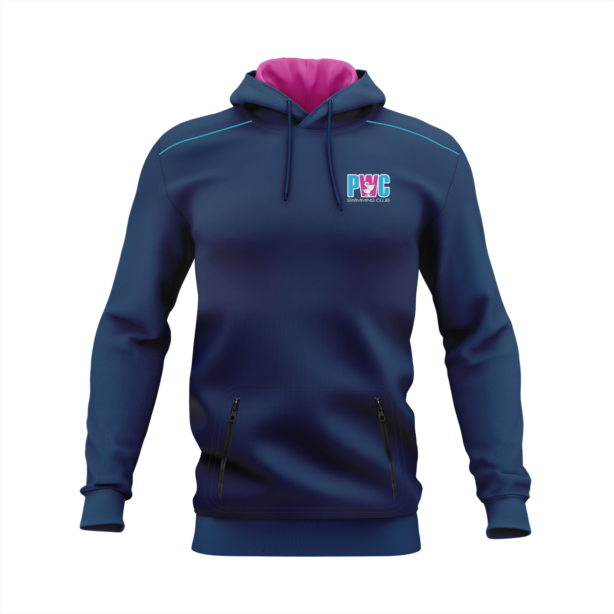 Pelican Waters Swim Club - Fleece Hoodie PINK HOOD