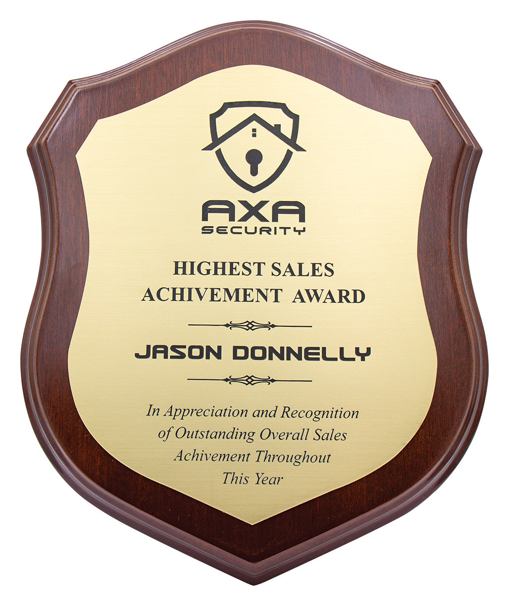 Engraved Shield Award - 210mm