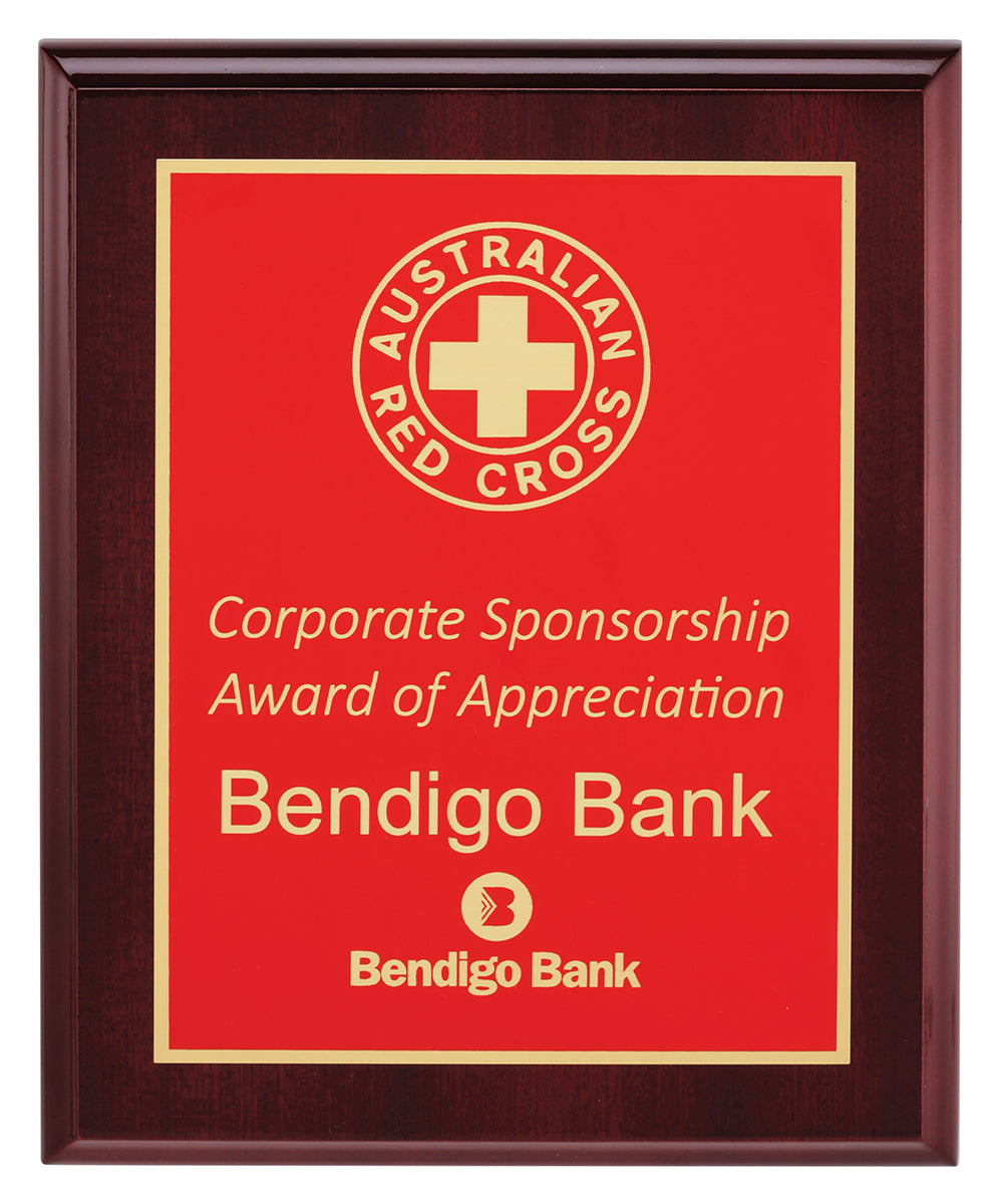 Designer Red Plaque - 250mm