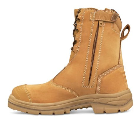 QUBE Oliver Boots - 200MM Hi -Leg WHEAT ZIP SIDED BOOT (55-385)