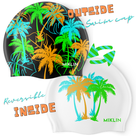 Reversible Swim Caps - Tropical Nights