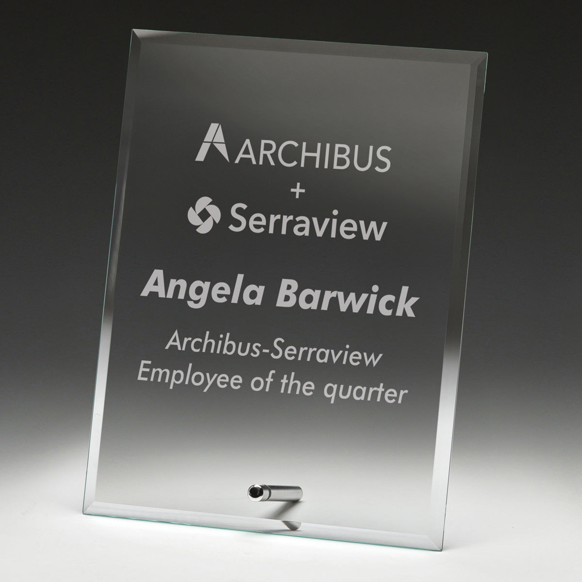 Clear Glass Plaque - 175mm