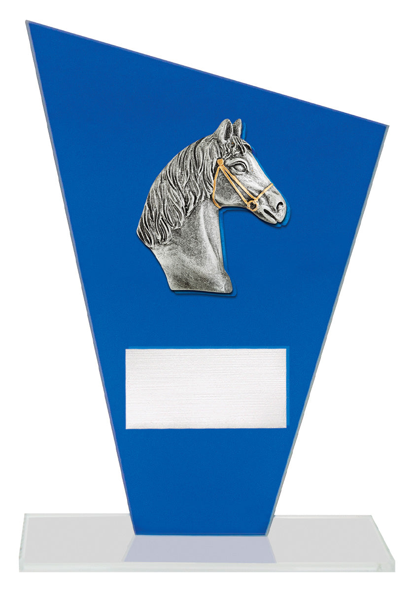 Cobalt Glass - Horse - 210mm