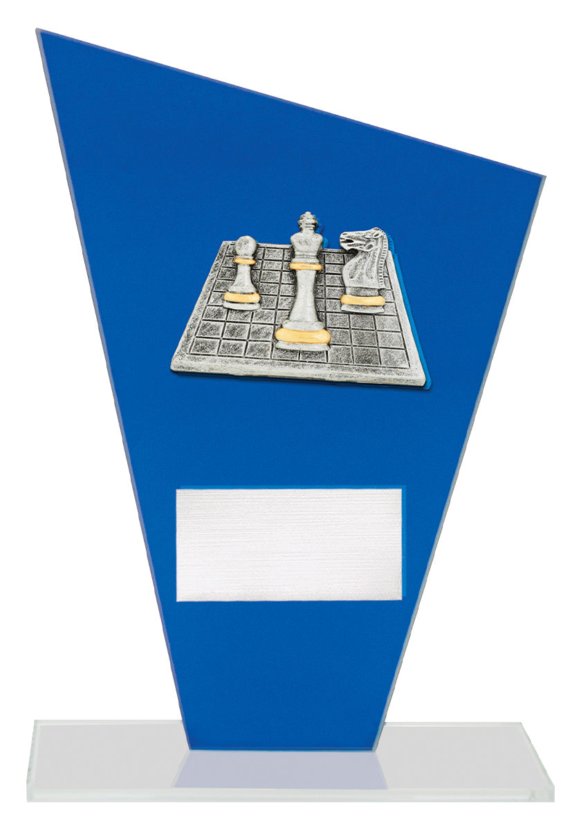Cobalt Glass - Chess - 190mm