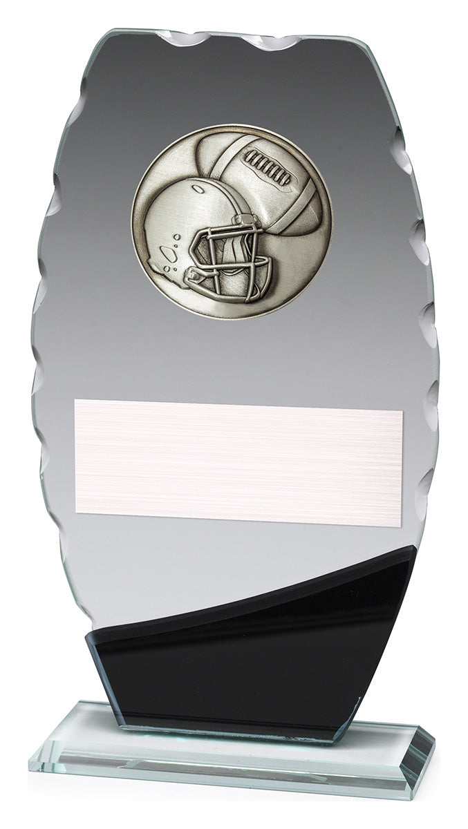 Clipped Oval Glass - American Football - 210mm