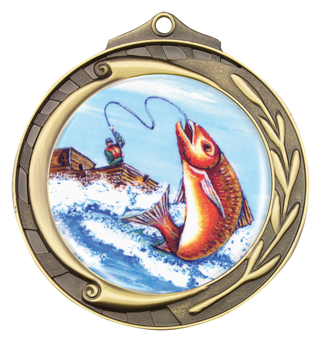Wreath - Fishing - Gold